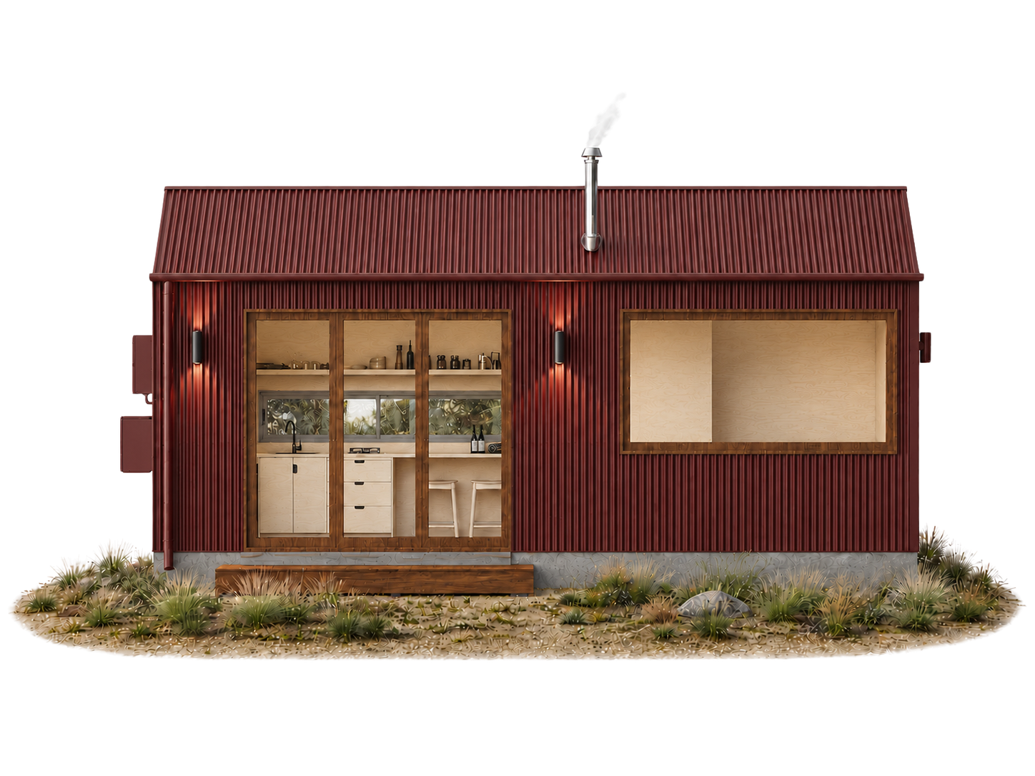 CA-01 cabin render in Manor Red