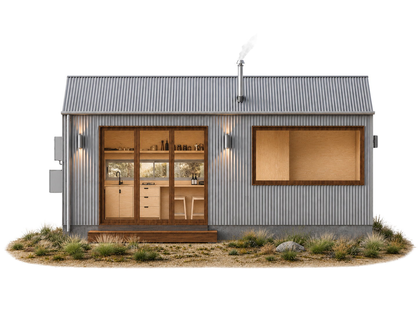 CA-01 cabin render in Zincalume